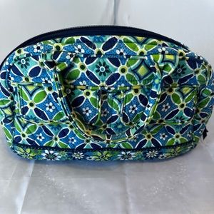 Vera Bradley Small Blue And Green Daisy Travel Tote Purse or makeup bag